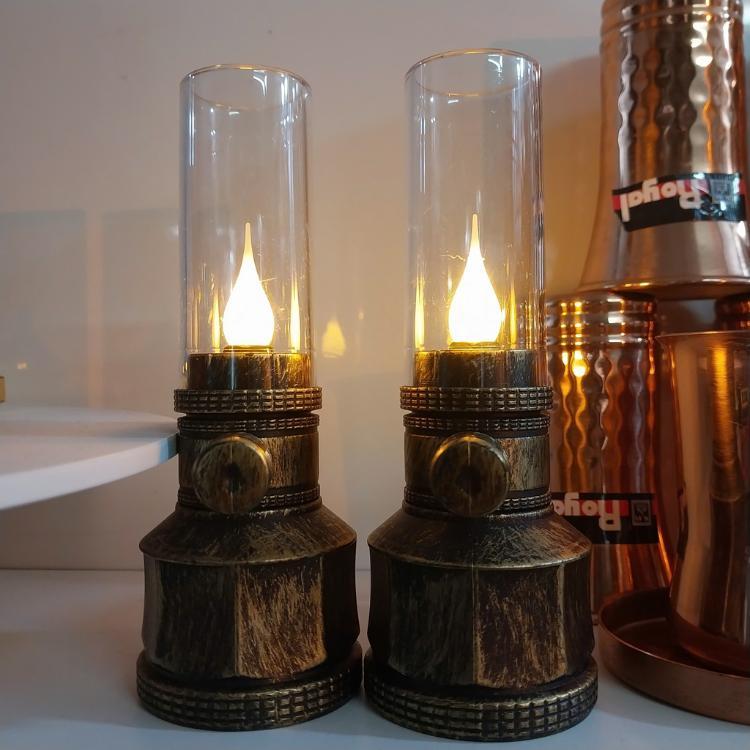 Đèn Bàn Thờ Ông Địa Bằng Pin Kiểu Cổ Điển Sang Trọng Công Tắc Bật Tắt Riêng - Đèn Thờ Cúng Cổ Điển
