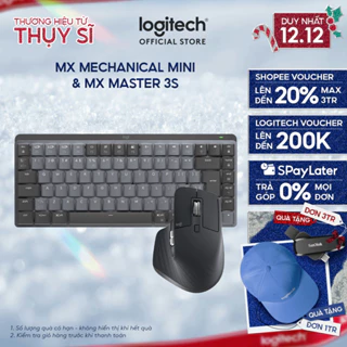 Combo Bàn phím Logitech MX Mechanical Mini và Chuột Logitech MX Master 3S - sạc USB-C, mac OS | Win