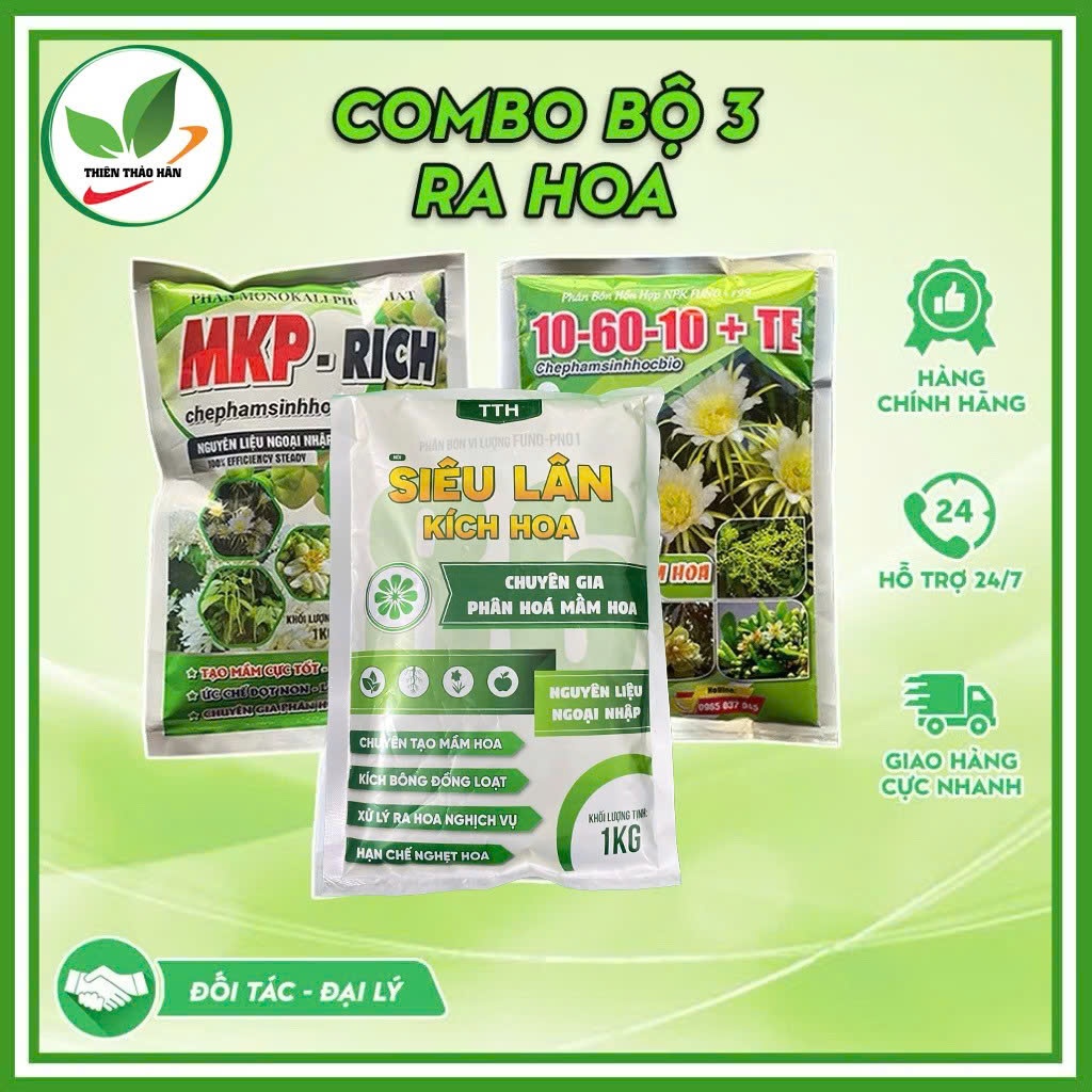 Combo bộ 3 siêu ra hoa.Mỗi loại 1kg