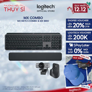Combo Chuột & Bàn Phím Bluetooth Logitech MX Keys S Combo | Webcam Logitech MX BRIO Ultra HD 4K