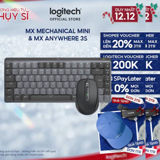 Combo Bàn phím Logitech MX Mechanical Mini và Chuột Logitech MX Anywhere 3s - Bluetooth, Sạc USB C
