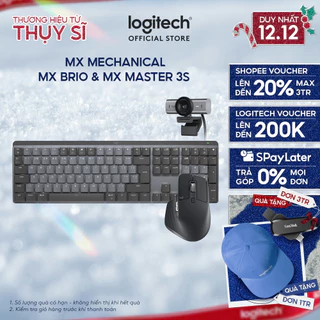 Combo Bàn phím Logitech MX Mechanical | Chuột Logitech MX Master 3s | Webcam Logitech MX Brio
