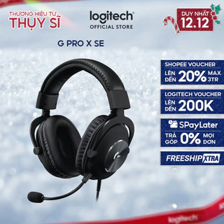 Tai nghe gaming có dây Logitech G Pro X SE, Mic tháo rời, âm vòm 7.1,đệm Memory Foam, màn loa 50 mm