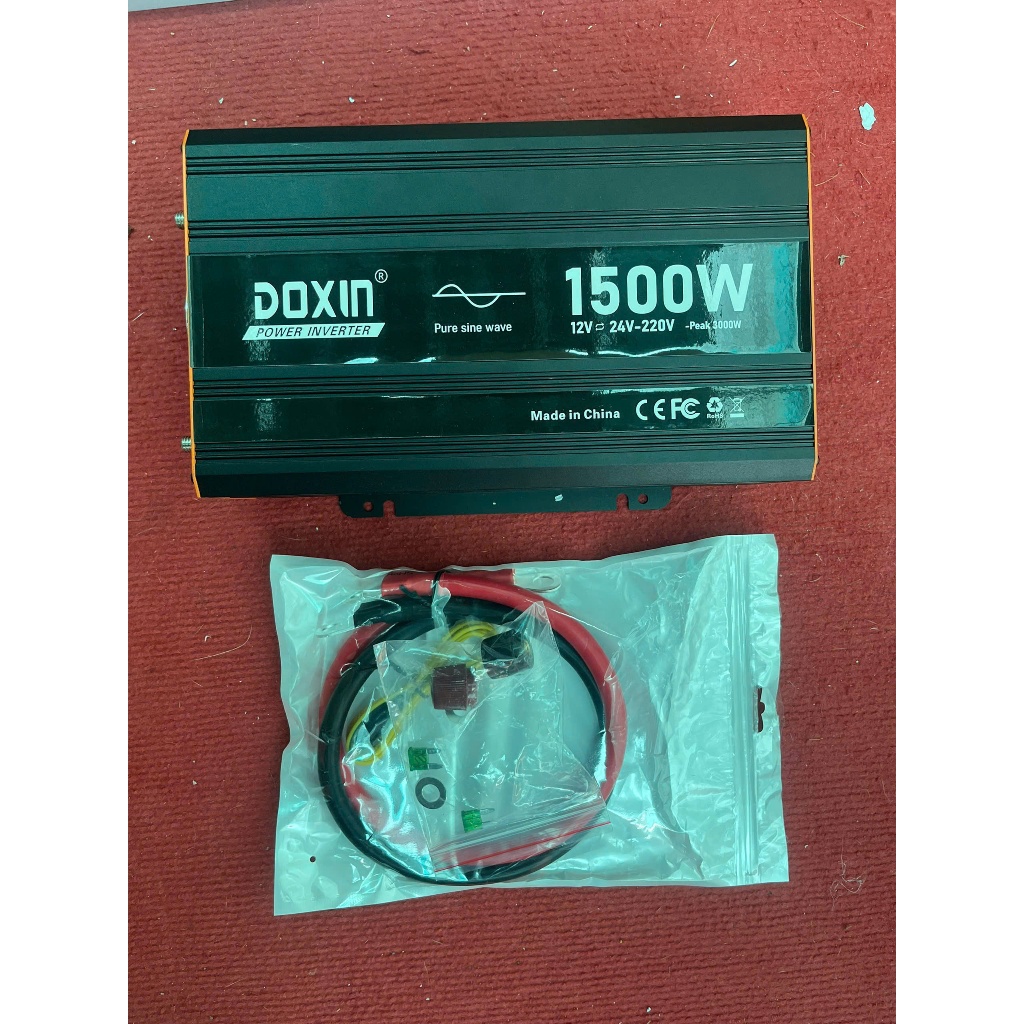 Bộ biến tần DOXIN 12V, 24v sang 220V công suất 1000W ,1500w, 2000w tích hợp cổng sạc USB dùng bình ắc quy và năng lượng.