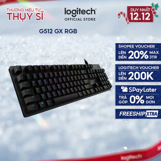 Bàn phím cơ gaming Logitech G512 GX RGB - 3 loại phím cơ GX Switch, cổng USB 2.0