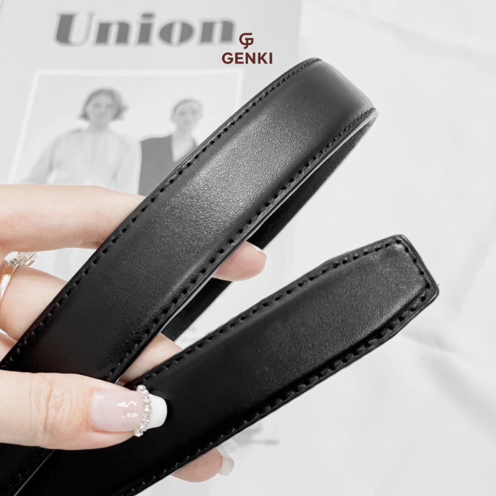 Thắt lưng bản nhỏ DAVE 2.5, thắt lưng da thật 100%, da bò Nappa cao cấp | Bản dây 2.3cm cá tính