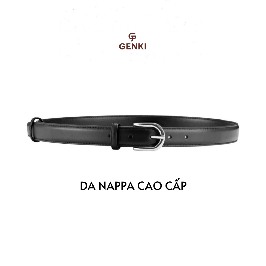 Thắt lưng bản nhỏ DAVE 2.5, thắt lưng da thật 100%, da bò Nappa cao cấp | Bản dây 2.3cm cá tính