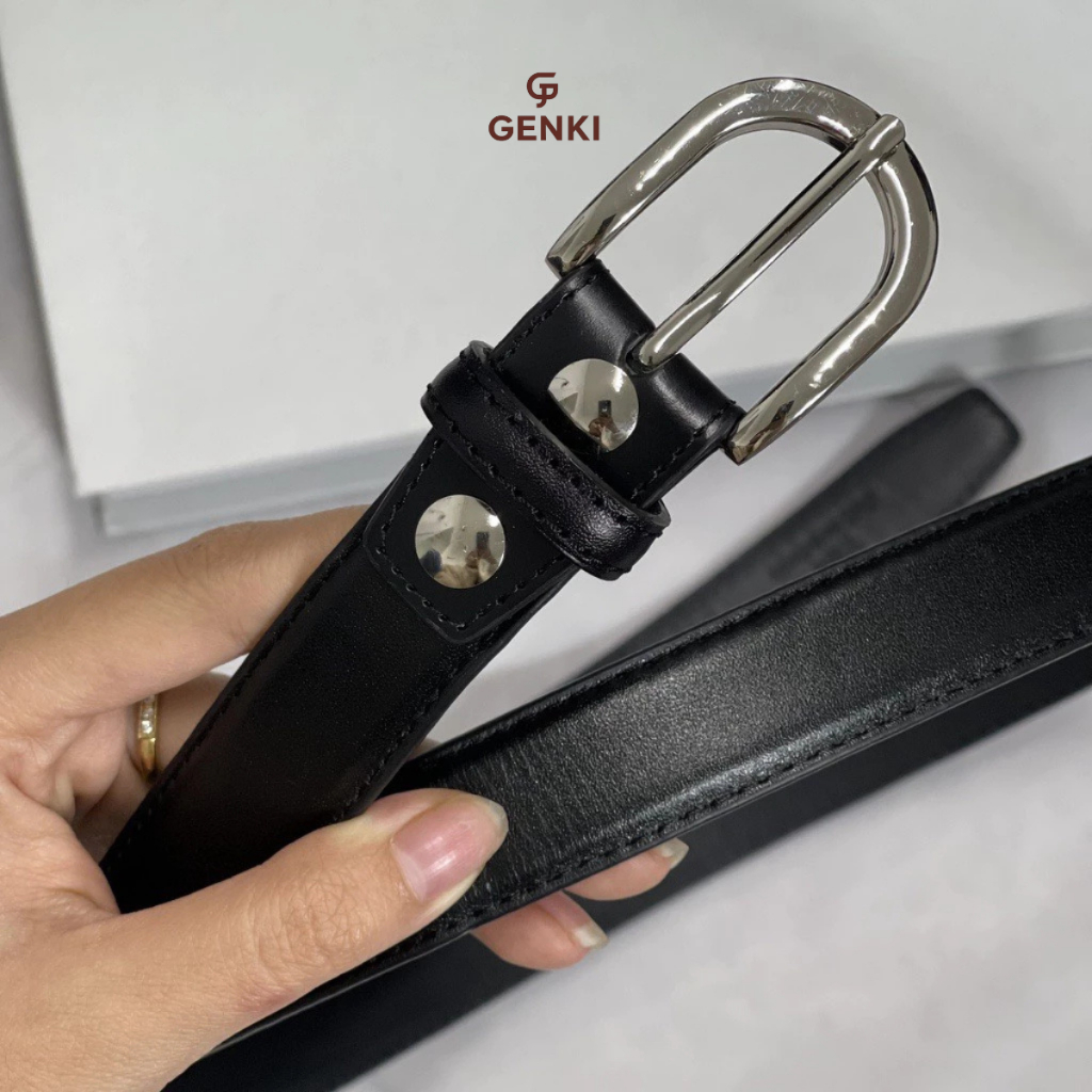 Thắt lưng bản nhỏ DAVE 2.5, thắt lưng da thật 100%, da bò Nappa cao cấp | Bản dây 2.3cm cá tính