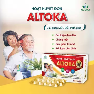 Hoạt huyết đơn ALTOKA - Hoa mắt chóng mặt đau đầu suy giảm trí nhớ, rối loạn tiền đình do thiểu năng tuần hoàn não