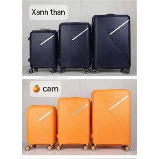 vali kéo du lịch nhựa pp dẻo dai chống vở ,bao bể vở ,bể 1 đổi 1-khóa TSA tiêu chuẩn hãng bay {bảo hành phụ kiện 10