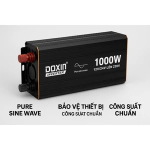 Bộ biến tần DOXIN 12V, 24v sang 220V công suất 1000W ,1500w, 2000w tích hợp cổng sạc USB dùng bình ắc quy và năng lượng.