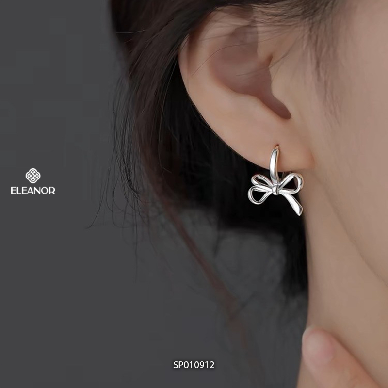 Bông tai nữ chuôi bạc 925 Eleanor Accessories hình nơ phụ kiện trang sức khuyên tai 10912