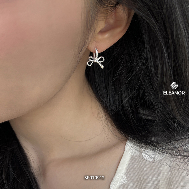 Bông tai nữ chuôi bạc 925 Eleanor Accessories hình nơ phụ kiện trang sức khuyên tai 10912