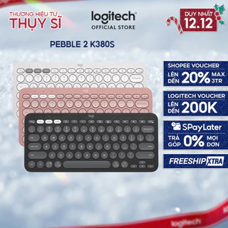 Bàn phím không dây Bluetooth Logitech Pebble K380 | K380s - giảm ồn, gọn nhẹ, đa thiết bị, Mac/ PC