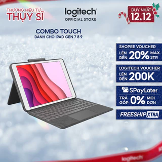 Bao da case iPad kèm bàn phím Logitech Combo Touch dành cho iPad Gen 7, Gen 8 và Gen 9 (10.2 Inch)