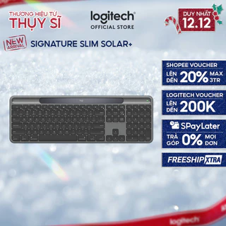 Bàn phím Bluetooth Logitech Signature Slim Solar+ K980 - Sạc bằng ánh sáng mặt trời & nhân tạo, Pin lên đến 10 năm