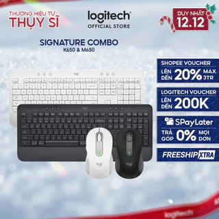 Combo Bàn phím Logitech K650 & Chuột Logitech M650 - Bluetooth, USB Bolt