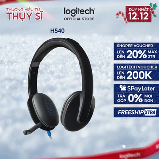 Tai nghe có dây Logitech H540 - Mic giảm ồn, điều khiển trên tai, kết nối USB-A