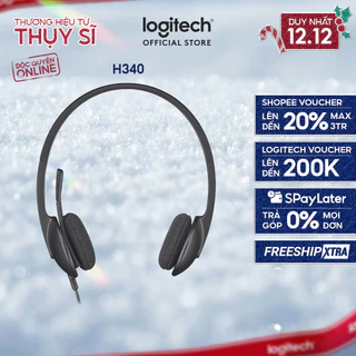 Tai nghe có dây Logitech H340 - Mic giảm ồn, kết nối USB-A