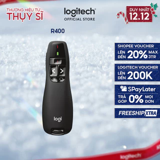 Bút trình chiếu từ xa Logitech R400 - Không dây USB 15m, nút bấm tiện lợi