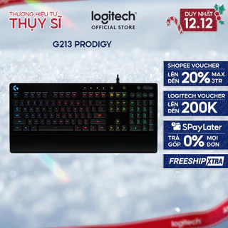 Bàn phím gaming có dây Logitech G213 Prodigy - RGB, Full size, chống tràn bền bỉ