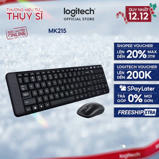 Combo chuột phím không dây Logitech MK215 - nhỏ gọn, có phím số, 1 đầu thu USB