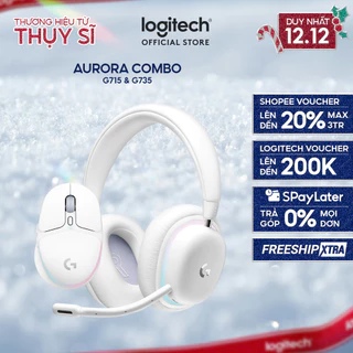 Combo Chuột Tai nghe gaming Logitech G G735 Aurora và Chuột gaming Logitech G705 Aurora