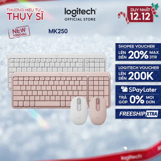 Combo Bàn phím & chuột không dây Bluetooth Logitech MK250 - dễ kết nối, thiết lập, thiết kế nhỏ gọn