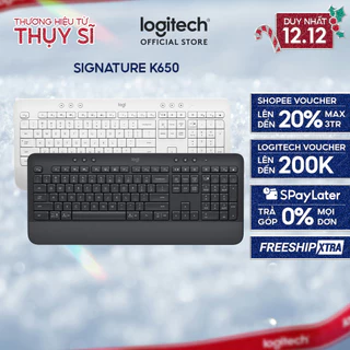 Bàn Phím Không Dây Logitech Signature K650 - Bàn phím số phụ, gác tay tích hợp, Bluetooth & USB Bolt