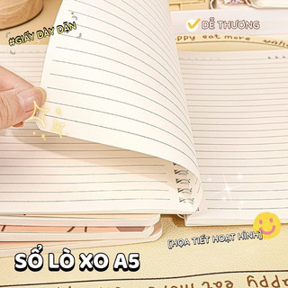 Sổ Tay Capybara Lò Xo A5 60 Trang – Vở Kẻ Ngang Cute Dễ Thương, Ghi Chép Học Tập & Nhật Ký Mỗi Ngày