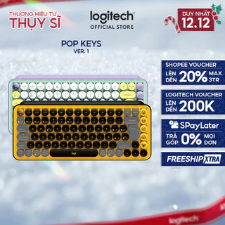 Bàn phím cơ không dây bluetooth | USB Logitech POP KEYS - phím emoji có thể tùy chỉnh