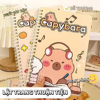 Sổ Tay Capybara Lò Xo A5 60 Trang – Vở Kẻ Ngang Cute Dễ Thương, Ghi Chép Học Tập & Nhật Ký Mỗi Ngày