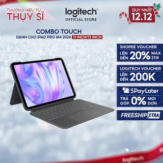 Bao da case iPad kiêm bàn phím Logitech Combo Touch cho iPad Pro 11 inch (M4) (2024) | iPad Pro 13 inch (M4) 2024