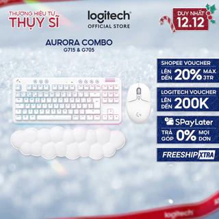 Combo gaming không dây Logitech G Aurora, bàn phím gaming G715 TKL Aurora,Chuột game G705 Aurora