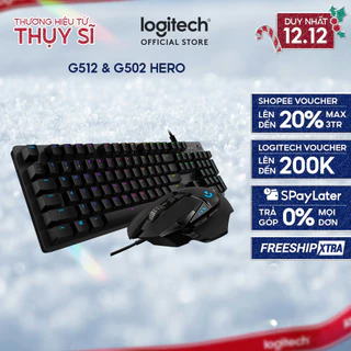 Combo bàn phím và chuột gaming Logitech G512 GX & G502 Hero