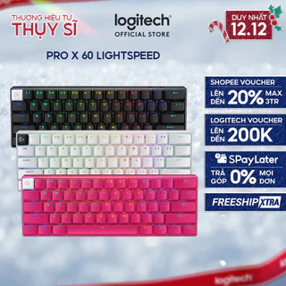 Bàn phím Gaming Không dây Logitech G PRO X 60 LIGHTSPEED 60% RGB SwitchGX Tactile