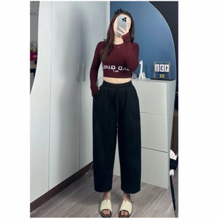 Quần Baggy Thụng ELEGANTE BOUTIQUE Chất Liệu Len Lông Thỏ, Siêu Tôn Dáng Tôn Da Cực Tốt (dài 88cm-95cm)