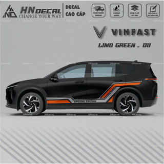 Decal dán xe LIMO GREEN -  Tem dán xe LIMO GREEN mẫu mới nhất nhiều màu sắc ( MẪU 011 )