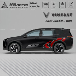 Decal dán xe LIMO GREEN -  Tem dán xe LIMO GREEN mẫu mới nhất nhiều màu sắc ( MẪU 024 )