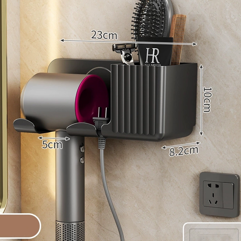 Giá treo máy sấy tóc ngắn tường SH0031 không càn khoan đục, kệ để máy sấy tóc để nhà tắm phòng ngủ