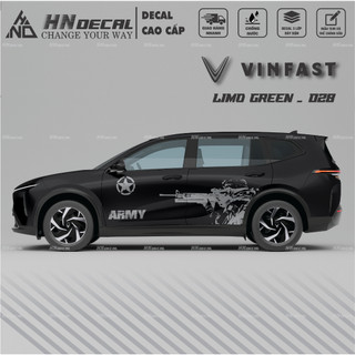 Decal dán xe LIMO GREEN -  Tem dán xe LIMO GREEN mẫu mới nhất nhiều màu sắc ( MẪU 028 )
