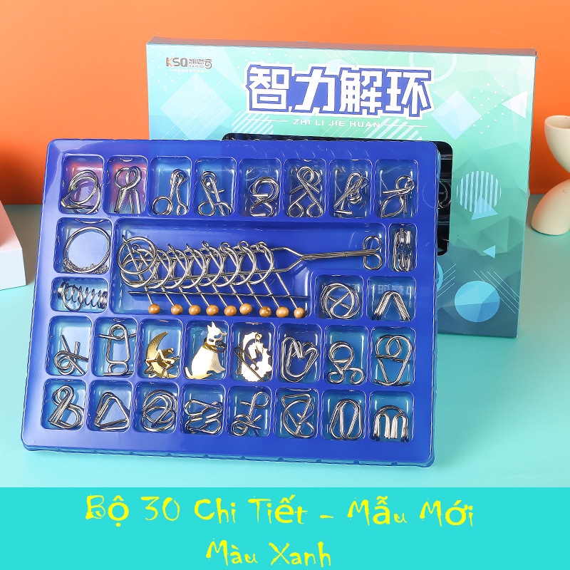 Đồ chơi rèn luyện IQ, giải đố móc khóa phát triển trí thông minh cho Bé