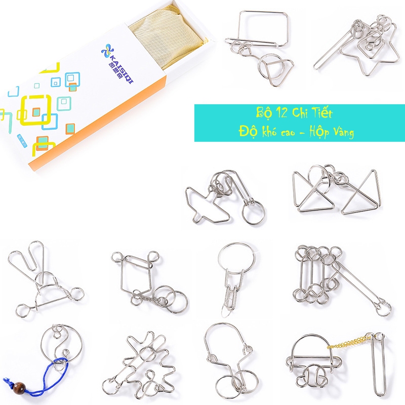 Đồ chơi rèn luyện IQ, giải đố móc khóa phát triển trí thông minh cho Bé