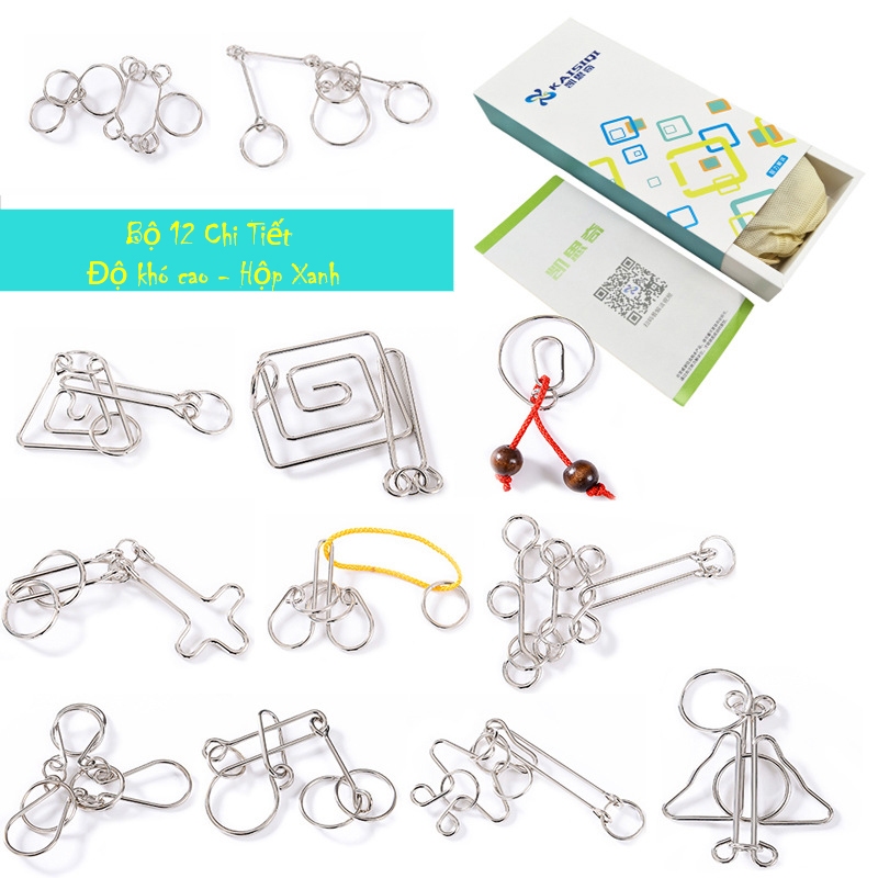 Đồ chơi rèn luyện IQ, giải đố móc khóa phát triển trí thông minh cho Bé