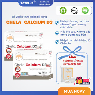 2 Hộp Canxi Chela Caicium D3 - Bổ sung canxi giúp xương chắc khỏe - 1 hộp 30 viên