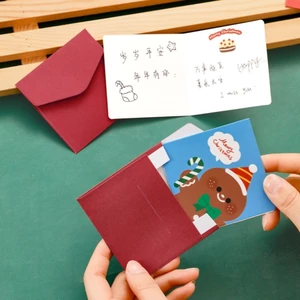 Thiệp chúc mừng Giáng Sinh Card Noel dễ thương dùng làm quà tặng B77 nhiều màu ý nghĩa Dịp Lễ Quà Tặng Cute