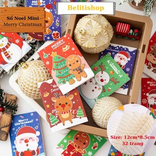 Combo 10 cuốn sổ A7 mini ghi chép dễ thương dùng làm quà tặng cho bé diệp lễ Giáng Sinh Noel Ý Nghĩa