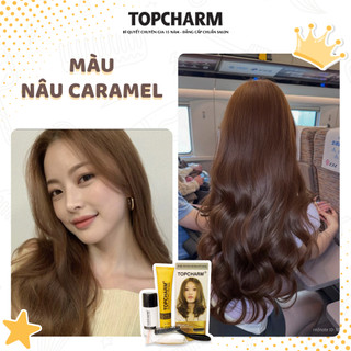 [CAO CẤP] Thuốc nhuộm tóc NÂU VÀNG SÁNG, NÂU HẠT DẺ, NÂU CARAMEL, không tẩy, siêu dưỡng, tặng đủ dụng cụ nhuộm TOPCHARM