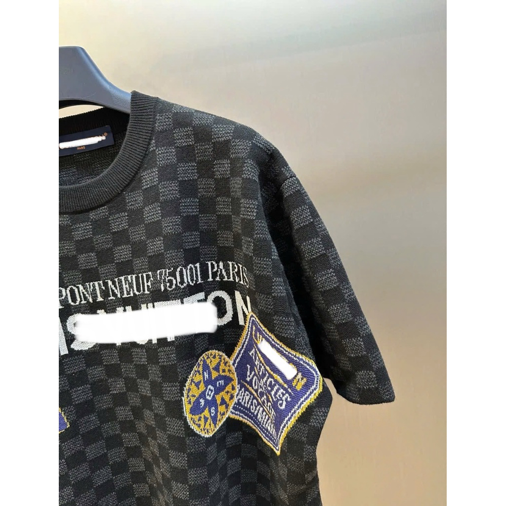 ⚡️[Hight Quality] Áo Phông Cổ Tròn Nam Nữ \/ Gr1den T Shirts - Điểm Nhấn Caro Đen Xám Nhỏ Phối Màu Cao Cấp Street Wear