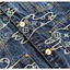⚡️[Hight Quality] Áo Khoác Denim Cổ Bẻ Dài Tay \/ Nam Nữ - Điểm Nhấn Chữ Cách Điệu Quanh Áo Cao Cấp Loại 1
